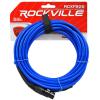 imageRockville RCXFB25BL 25ft Female REAN XLR to 14 TRS Cable 100 Copper Durable PVC Jacket Blue StudioGrade Audio Perfect for Musicians and DJsBlue