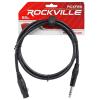 imageRockville RCXFB6BL 6ft Female XLR to 14 TRS Cable 100 Copper Durable PVC Jacket Blue Secure Connectors for Musicians and Studio RecordingBlack