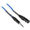 imageRockville RCXFB6BL 6ft Female XLR to 14 TRS Cable 100 Copper Durable PVC Jacket Blue Secure Connectors for Musicians and Studio RecordingBlue