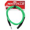 imageRockville RCXFB6BL 6ft Female XLR to 14 TRS Cable 100 Copper Durable PVC Jacket Blue Secure Connectors for Musicians and Studio RecordingGREEN