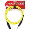 imageRockville RCXFB6BL 6ft Female XLR to 14 TRS Cable 100 Copper Durable PVC Jacket Blue Secure Connectors for Musicians and Studio RecordingYellow