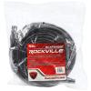 imageRockville RCXFM100PBL 100ft Female to Male XLR Cable NickelPlated REAN Connectors Low Noise Durable PVC Jacket Blue Color for Live Sound and Studio RecordingBlack