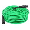 imageRockville RCXFM100PBL 100ft Female to Male XLR Cable NickelPlated REAN Connectors Low Noise Durable PVC Jacket Blue Color for Live Sound and Studio RecordingGreen