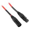 imageRockville RCXFM100PBL 100ft Female to Male XLR Cable NickelPlated REAN Connectors Low Noise Durable PVC Jacket Blue Color for Live Sound and Studio RecordingRed