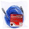 imageRockville RCXFM100PBL 100ft Female to Male XLR Cable NickelPlated REAN Connectors Low Noise Durable PVC Jacket Blue Color for Live Sound and Studio RecordingBLUE