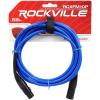 imageRockville RCXFM10PBL 10 Foot XLR MicrophoneSpeaker Cable 100 Copper Conductors 90 OFC Shielding REAN Connectors for Live Sound and Studio Recording