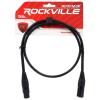imageRockville RCXFM3PBL 3ft Female to Male REAN XLR Mic Cable 100 Oxygen Free Copper Durable Strain Relief Blue High Signal Clarity for Musicians and PodcastersBLACK