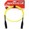 imageRockville RCXFM3PBL 3ft Female to Male REAN XLR Mic Cable 100 Oxygen Free Copper Durable Strain Relief Blue High Signal Clarity for Musicians and PodcastersYellow