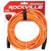 imageRockville RCXFM50PB 50ft Female to Male REAN XLR Cable 100 OFC 90 Spiral Shielding Durable PVC Jacket Low Interference for Live and Studio UseOrange