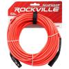 imageRockville RCXFM50PB 50ft Female to Male REAN XLR Cable 100 OFC 90 Spiral Shielding Durable PVC Jacket Low Interference for Live and Studio UseRed