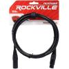 imageRockville RCXFM6PB 6 Foot Black XLR Microphone Cable Female to Male 100 Copper REAN Nickel Plated Connectors OFC Shielding for Studio Live and Recording