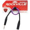 imageRockville RCXMB15P 15ft Nickel Plated REAN XLR Male to 14in TRS Cable 100 Copper Purple Durable Build Low Noise for Studio and Live SoundPurple