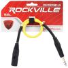 imageRockville RCXMB15P 15ft Nickel Plated REAN XLR Male to 14in TRS Cable 100 Copper Purple Durable Build Low Noise for Studio and Live SoundYellow