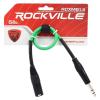 imageRockville RCXMB15P 15ft Nickel Plated REAN XLR Male to 14in TRS Cable 100 Copper Purple Durable Build Low Noise for Studio and Live Soundgreen