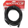 imageRockville RCXMB30R 30ft Male XLR to 14 TRS Cable 100 Copper REAN Connectors Durable PVC Jacket NoiseFree for Live Sound and Studio RecordingBlack
