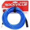 imageRockville RCXMB30R 30ft Male XLR to 14 TRS Cable 100 Copper REAN Connectors Durable PVC Jacket NoiseFree for Live Sound and Studio RecordingBlue