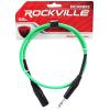 imageRockville RCXMB3Y Male REAN XLR to 14 TRS Cable 3 Feet 100 Copper Balanced Design Yellow Jacket NoiseFree for Studio and Live AudioGreen
