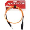 imageRockville RCXMB3Y Male REAN XLR to 14 TRS Cable 3 Feet 100 Copper Balanced Design Yellow Jacket NoiseFree for Studio and Live AudioOrange