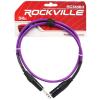 imageRockville RCXMB3Y Male REAN XLR to 14 TRS Cable 3 Feet 100 Copper Balanced Design Yellow Jacket NoiseFree for Studio and Live AudioPURPLE