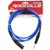 imageRockville RCXMB6B 6ft Male XLR to 14quot TRS Cable 100 Copper 90 OFC Shield Black Nickel REAN Connectors Durable for Studio and Live SoundBlue