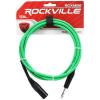 imageRockville RCXMB6B 6ft Male XLR to 14quot TRS Cable 100 Copper 90 OFC Shield Black Nickel REAN Connectors Durable for Studio and Live SoundGREEN