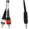 imageRockville RNRMR3 35mm TRS to Dual RCA Cable 3ft 100 Copper Durable NoiseFree Perfect for DJs and Home Audio3 Foot