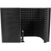 imageRockville ROCKSHIELD 3 Studio Mic Isolation Shield 2quot Acoustic Foam 5 Panels Vented Back Desktop ampamp Stand Mountable for Recording ampamp Podcasting