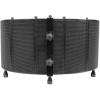 imageRockville ROCKSHIELD 3 Studio Mic Isolation Shield 2quot Acoustic Foam 5 Panels Vented Back Desktop ampamp Stand Mountable for Recording ampamp Podcasting