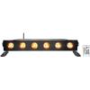 imageRockville Best Strip 60 White 36W Rechargeable Wash Light Bar 6x6W RGBWAUV LEDs Wireless DMX IRC Remote for DJs Events and Stage LightingBlack