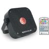 imageRockville MINI RF1 V3 White LED Wash Up Light RGBWAUV Compact App Control Remote LCD Wireless DMX Rechargeable Perfect for DJParty LightingBlack