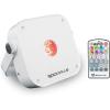 imageRockville MINI RF1 V3 White LED Wash Up Light RGBWAUV Compact App Control Remote LCD Wireless DMX Rechargeable Perfect for DJParty LightingWhite