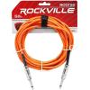 imageRockville RCGT20O Instrument Cable 20 Ft Orange 14 TS to 14 TS 100 Copper Shielded Perfect for Guitar Live Performances and Studio Use