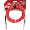 imageRockville RCGT20R Instrument Cable 20 Ft Red 14 TS to 14 TS 100 Copper Shielded Perfect for Guitar Live Performances and Studio Use