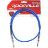 imageRockville RCGT30BL 3ft 14 TS to 14 TS Instrument Guitar Cable Blue OxygenFree Copper 90 OFC Braid Shield for Guitar Bass and Keyboards