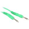imageRockville RCTR110G 10ft 14 TRS to 14 TRS Cable 100 Copper HighFidelity Audio Durable Green PVC Low Noise for Studio and Live Audio