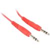 imageRockville RCTR110R 10ft 14 TRS to 14 TRS Cable 100 Copper Balanced Audio Durable PVC Jacket Red Color for Musicians and Studio Recording