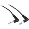 imageRockville RCTR110RRB 10ft 14quot TRS Right Angle Cable NickelPlated Connectors 100 OFC Copper 90 Spiral Shielding for Studio Stage and Live Sound