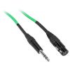 imageRockville RCXFB10G 10ft Female XLR to 14quot TRS Balanced Cable REAN Black Nickel Plated Connectors 100 Copper Flexible Green PVC Jacket for Musicians DJs and StudiosGreen