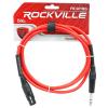 imageRockville RCXFB6BL 6ft Female XLR to 14 TRS Cable 100 Copper Durable PVC Jacket Blue Secure Connectors for Musicians and Studio RecordingRED