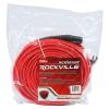 imageRockville RCXFM100PBL 100ft Female to Male XLR Cable NickelPlated REAN Connectors Low Noise Durable PVC Jacket Blue Color for Live Sound and Studio RecordingRed