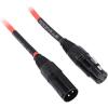 imageRockville RCXFM10PR 10ft Female to Male REAN XLR MicSpeaker Cable 100 Copper Durable PVC Jacket Red Color for Musicians and DJs
