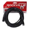 imageRockville RCXFM20EB 20ft XLR Female to Male Microphone Cable 100 Copper Shielded Design Durable PVC Jacket Flexible Length Perfect for Musicians and Studio RecordingBlack