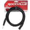 imageRockville RCXMB10BL 10ft Male REAN XLR to 14 TRS Cable 100 Copper Durable PVC Jacket Blue for Musicians and Live SoundBLACK