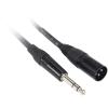 imageRockville RCXMB15P 15ft Nickel Plated REAN XLR Male to 14in TRS Cable 100 Copper Purple Durable Build Low Noise for Studio and Live SoundBLACK