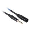 imageRockville RCXMB15P 15ft Nickel Plated REAN XLR Male to 14in TRS Cable 100 Copper Purple Durable Build Low Noise for Studio and Live SoundBlue
