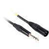 imageRockville RCXMB3Y Male REAN XLR to 14 TRS Cable 3 Feet 100 Copper Balanced Design Yellow Jacket NoiseFree for Studio and Live AudioYellow