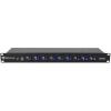 imageRockville RDF9U 15A 1U Rack Mount Power Supply Strip 9 Outlets with Switches USB Charging Surge Protection for DJs and Pro Audio
