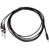 imageRockville RNDSM10B 10ft 35mm TRS to Dual 14in TS Cable 100 Copper NoiseFree Audio Durable Build Flexible Design for Musicians and Home Studios