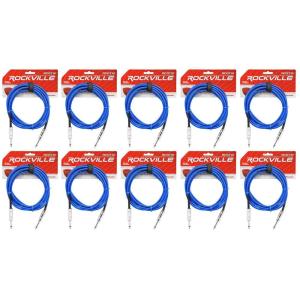 imageRockville 10 RCGT10BL 10 14quot TS to 14 TS GuitarInstrument Cable