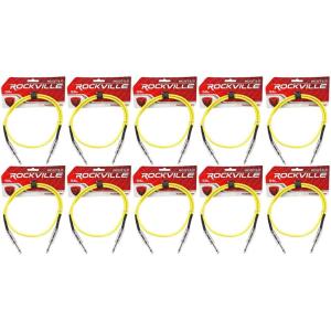 imageRockville 10 RCGT30Y 3 14quot TS to 14 TS GuitarInstrument Cable